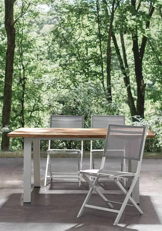 τραπέζι και καρέκλες κήπου αλουμινίου και ξύλο