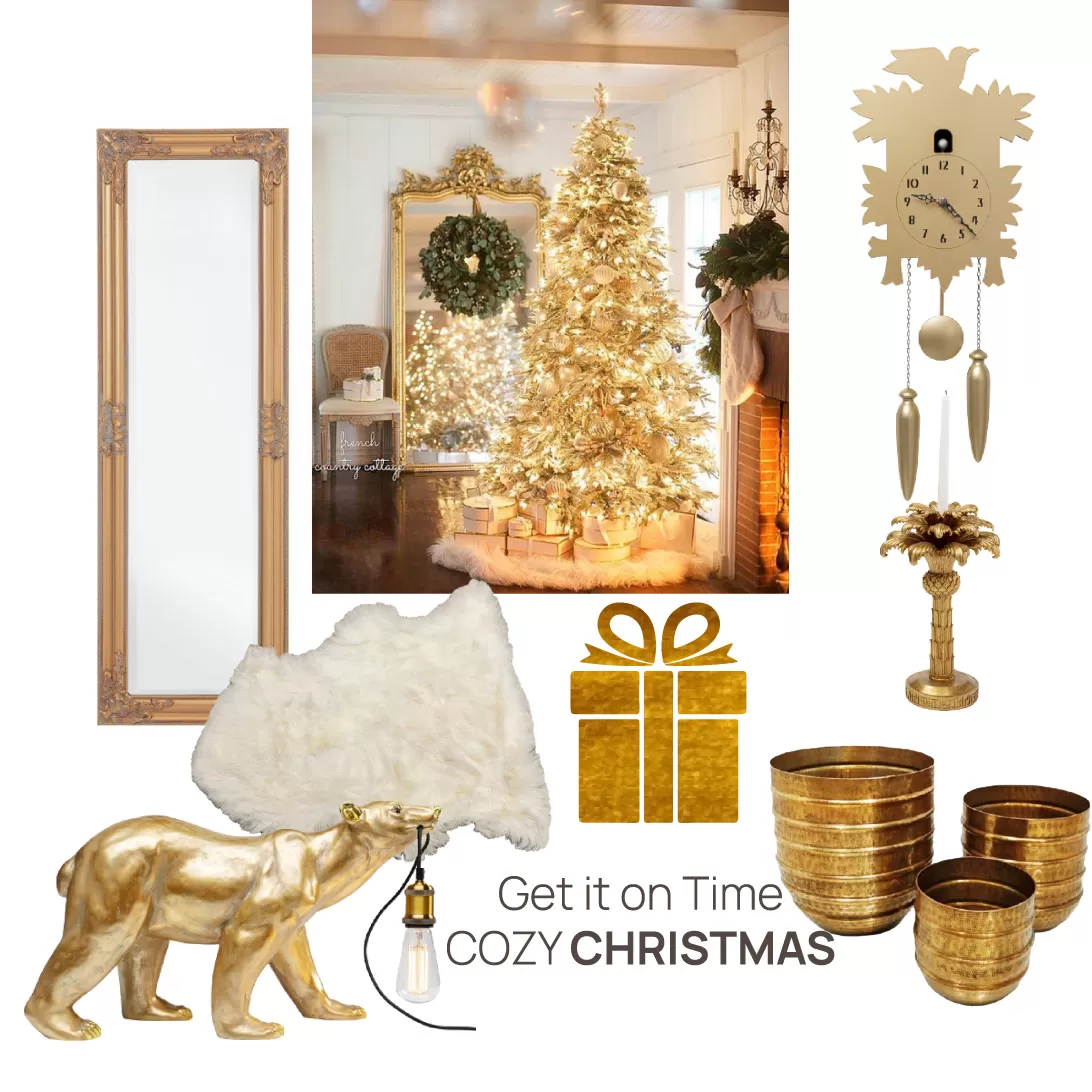 Cozy Christmas Gold Elements