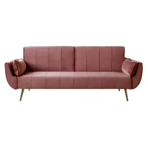 Καναπές-Κρεβάτι Divani Ροζ 180x110 εκ.