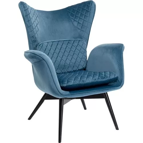 Πολυθρόνα Tudor Velvet Ανοιχτό Μπλε