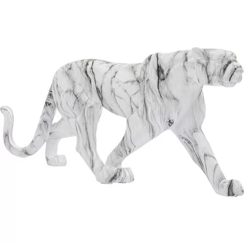 Διακοσμητικό Δαπέδου Λεοπάρδαλη Με Εφέ Μαρμάρου Ακρυλικό Λευκό-Γκρι 95x18 εκ.
