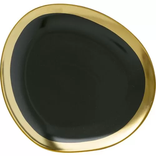 Πιάτο Vibrations Χρυσό-Πράσινο Κεραμικό Ø21 εκ.