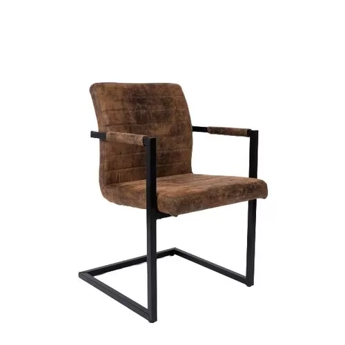 Καρέκλα Με Μπράτσα Sit&Chairs Καφέ-Μαύρο