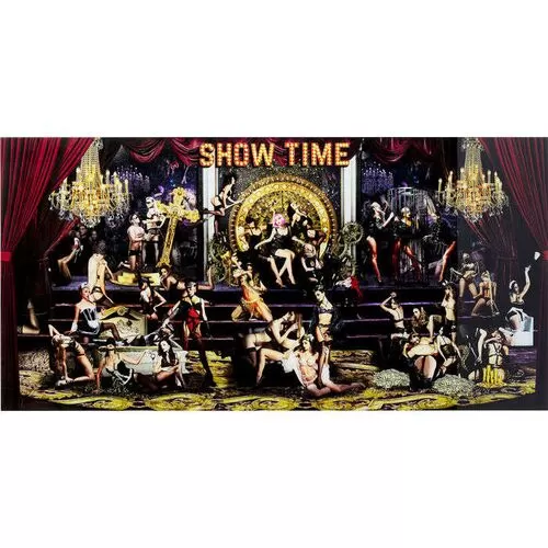 Γυάλινος Πίνακας Showtime Καμπαρέ Πολύχρωμος 180x90 εκ.