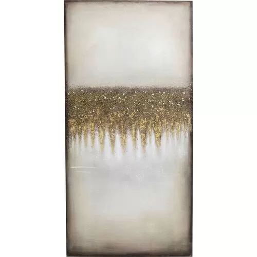Πίνακας Σε Καμβά Abstract Fields Καφέ-Μπεζ 100x200 εκ.