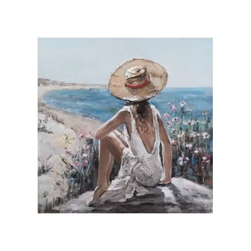 Πίνακας Σε Καμβά Γυναίκα Στη Θάλασσα