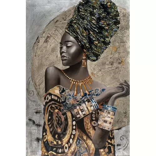 Πίνακας Σε Καμβά Όμορφη Γυναίκα Με Τουρμπάνι