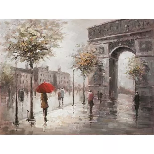 Πίνακας Σε Καμβά Βόλτα Στο Παρίσι