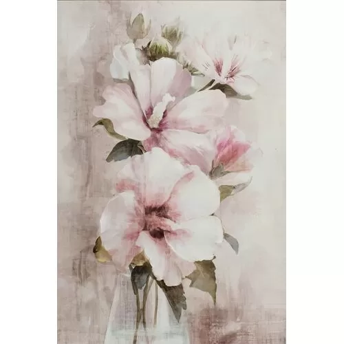 Πίνακας Σε Καμβά Λεπτά Ροζ Άνθη