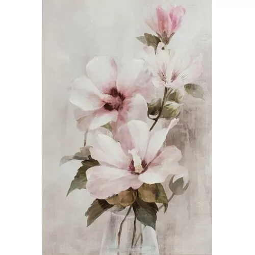 Πίνακας Σε Καμβά Λεπτά Ροζ Άνθη II