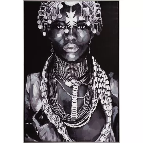 Πίνακας Σε Καμβά Μαύρη Γυναίκα Με Κοσμήματα