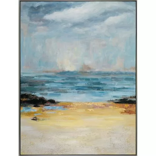 Πίνακας Σε Καμβά Αφηρημένο Ηλιοβασίλεμα Στην Παραλία