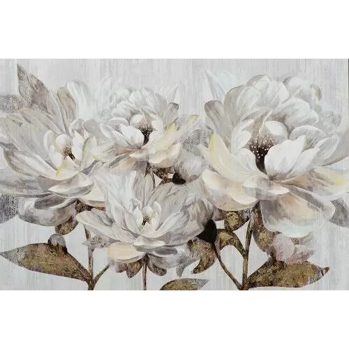 Πίνακας Σε Καμβά Ντελικάτα Λευκά Λουλούδια II