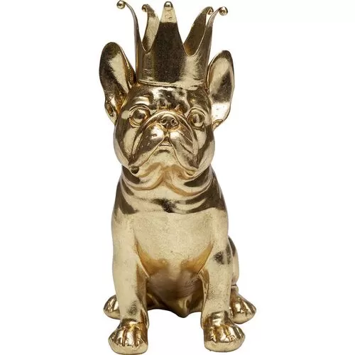 Διακοσμητική Φιγούρα Σκύλος Με Στέμμα Χρυσό