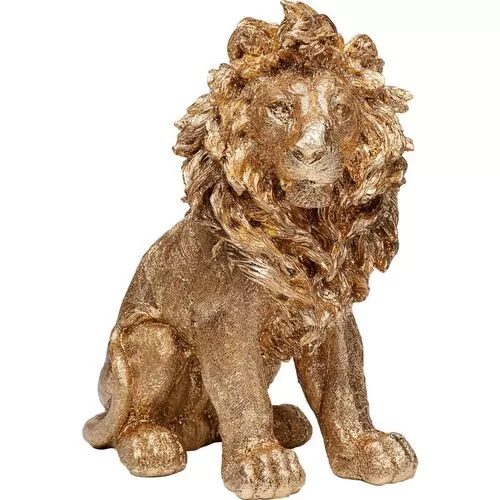 Διακοσμητική Επιτραπέζια Φιγούρα Καθιστό Λιοντάρι Χρυσό