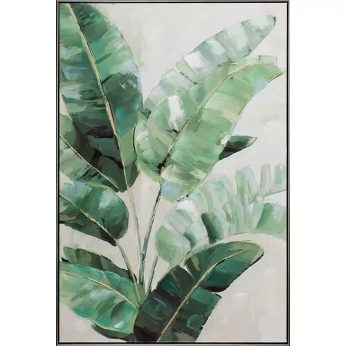 Πίνακας Σε Καμβά Πράσινα Φύλλα 82,5x122,5 εκ.