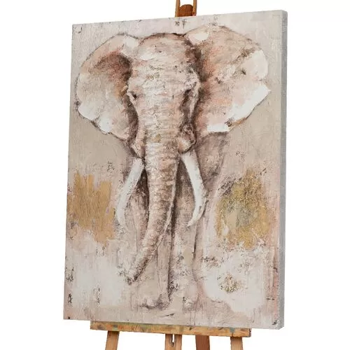 Πίνακας Σε Καμβά Καφέ Αφρικανός Ελέφαντας