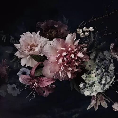 Πίνακας Γυάλινος Όμορφο Μπουκέτο Λουλουδιών I