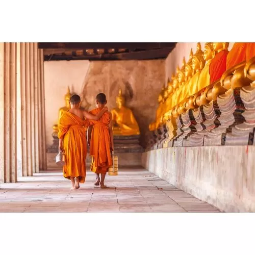 Πίνακας Γυάλινος Βουδιστές Μοναχοί