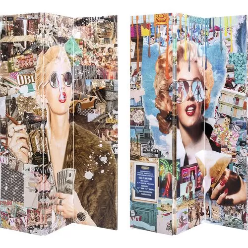 Διακοσμητικό παραβάν Pop Art Merlyn Monroe 120x18 απο σκελετό μασιφ ξυλείας