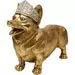 Διακοσμητικό Επιτραπέζιο Βασιλικός Σκύλος Corgi Χρυσός 40x54x20 εκ.