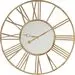 Ρολόι Τοίχου Giant Στρόγγυλο Μεταλλικό Χρυσό Ø120 εκ.
