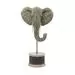 Διακοσμητικό Επιτραπέζιο Κεφάλι Ελέφαντα Με Πέρλες Γκρι 48.5 εκ.